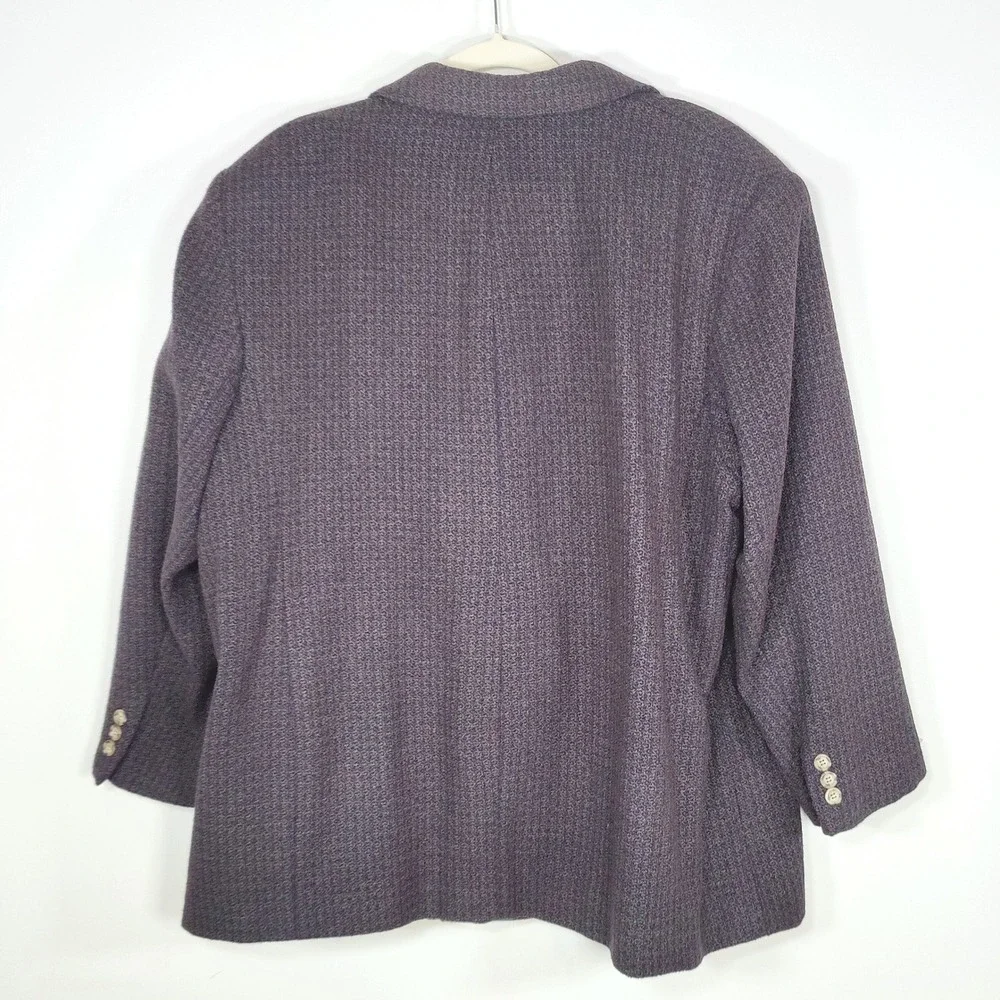 Vintage Elisabeth Petite Blazer 22P Multicolor Tweed Academia Made USA